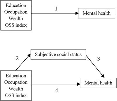 The mediating role of subjective social status in the association between objective socioeconomic status and mental health status: evidence from Iranian national data